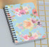 Yansanido Spiral Notebook, 4 Pcs A6 Flower Design Thick Hardcover 8mm Ruled 4 Color 80 Sheets -160 Pages Journals for Study and Notes (A6-4pcs flo...