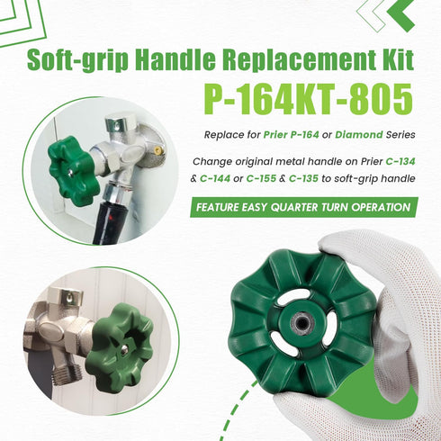 Replace for Prier P-164KT-807 Rebuild Kit P-164KT-807 P-164 Overhaul Kit includes P-164KT-805 Soft-Grip Handle Kit fit for P-164 Original or Diamo...