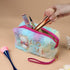 Travel Makeup Bag, Cosmetic Bag Make Up Organizer Case Beauty Makeup Lipstick Cosmetic Accessories Organizer, Small Travel Kit Storage Pouch (LOVE...