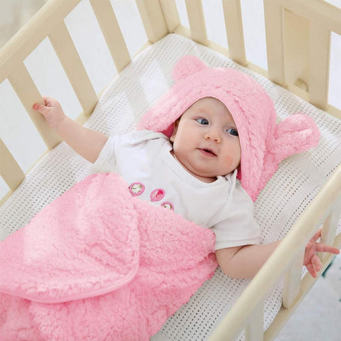 XMWEALTHY Cute Baby Items Newborn Plush Nursery Swaddle Blankets Soft Infant Girls Clothes Pink...