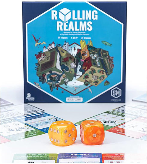 Gate Keeper Games Rolling Realms Premium Dice Set - Pair of 35mm Epic Dice, Gate Keeper Games, Jumbo Resin d6s for Use with Stonemaier Games' Roll...