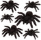 Plastic Fuzzy Spider Multi-Pack - 6 Count - Realistic, Flexible, and Scary Fun for Halloween Decoration and Pranks...