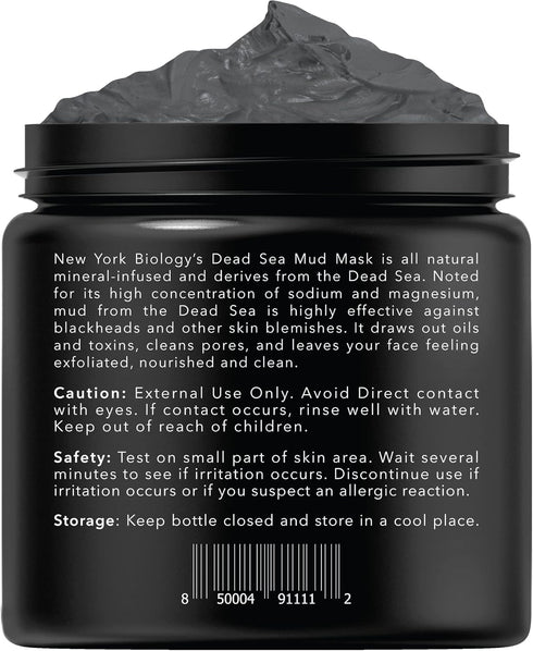New York Biology Dead Sea Mud Mask for Face and Body - Spa Quality Pore Reducer for Acne, Blackheads & Oily Skin, Natural Skincare for Women, Men ...