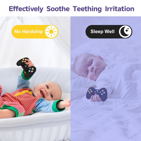 Silicone Teethers for Babies 0-6 Months, Teething Toys for Babies 6-12 Months, Baby Remote Control Toy, Infant Toys 0-3 Months, Sensory Chew Toys,...