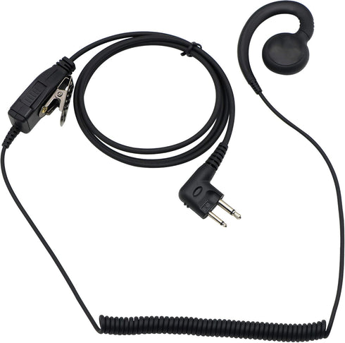 Earpiece for Motorola Radio Single Wire Walkie Talkie Swivel Earpiece Headset with Mic PTT for Motorola Two Way Radios CP88 CP100 CP200D CLS1110 C...