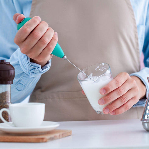 Bistro@Home Milk Frother Handheld, Frother for Coffee Drink Mixer Milk Foamer, Milk Frothers (Black)...