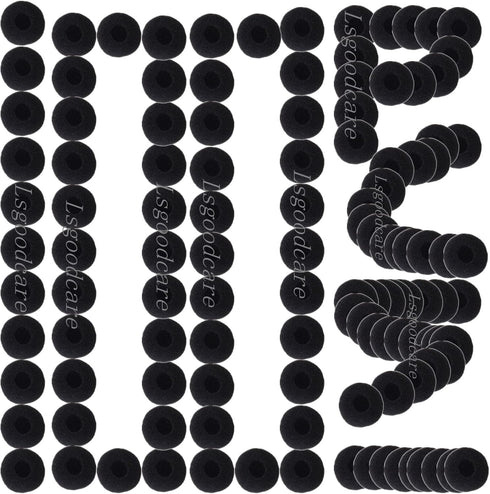 Lsgoodcare 100 Pack Replacement Ear Foam for 18mm Earpiece Headphone Two Way Radio Walkie Talkie Headset...
