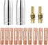 FORTON Mig Welding Gun Accessory Replacement Kit,10pcs Welding Tips 0.030" + 2pcs Gas Nozzles + 2pcs Gas Diffuser...