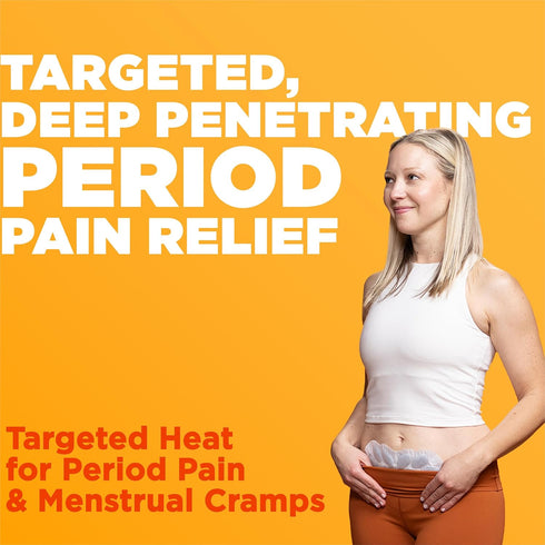 ThermaCare Portable Menstrual Heating Pad, Period Therapy Heat Patches for Cramps (6 Count)...