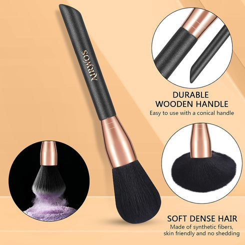 AIRWOS® Makeup Brushes Set Professional 14Pcs Makeup Brushes Pearl Flash Handles Premium Synthetic Foundation Face Powder Brush Blending Eyeshadow...
