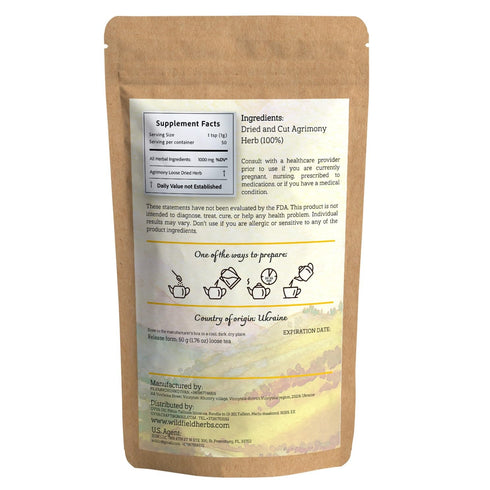 1.8 oz. Agrimony Herb Dried Cut Agrimony Herb Tea (Agrimonia eupatoria L.) - Agrimonia Herbal Tea 50g (1.8 oz)...