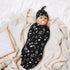 music black Baby Stuff Swaddle Blanket soft and Stretchy Newborn Swaddle Blankets Sack Receiving Blanket with Beanie Hat Gift for Girls and Boys I...