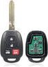 Replacement Key for 2014-2016 Toyota Camry Corolla Keyless Entry Remote Fob HYQ12BEL H Chip, New Uncut Blade; by AutoKeyMax...