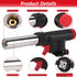 CORKAS Butane Torch Head, Professional Kitchen Cooking Torch with Adjustable Flame, Culinary & Grilling Blow Torch Lighter for Desserts, Creme Bru...