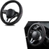 1 PC Car Steering Wheel Cover, Elastic Non-Inner Ring 3D Textured Leather Cover for All Seasons, Anti-Slip Easy-Grip Protection for 14.9" Steering...