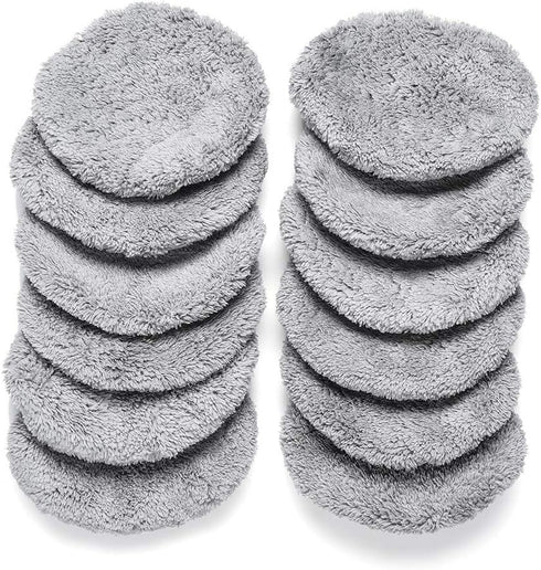 Replacement Pads for Window Cleaning Robot, Compatible with Model X5 X6 X7 X8 HC-09 HC-07 HC-11 HC-18, Washable and Reusable Microfiber Cloth -12p...