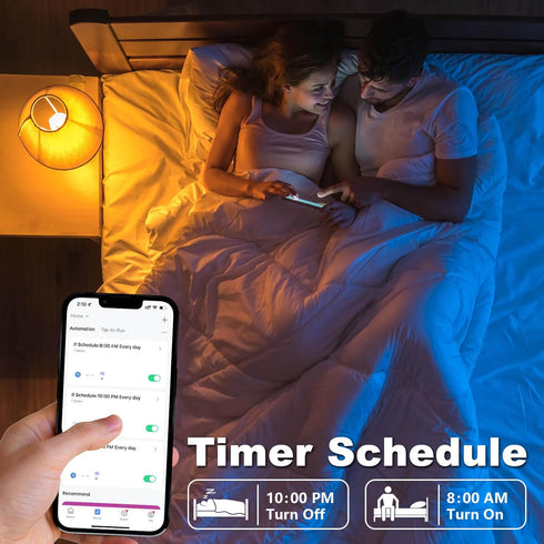 A15 LED Smart Bulb, 5W=40W,Compatible with Alexa, Google Assistant, E12 Base, Dimmable, 2.4G WiFi ONLY, RGB Color Changing, Tunable White 2700K-65...