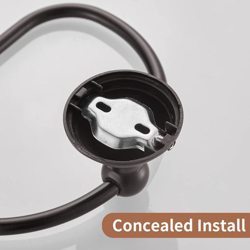 WOLIBEER Bronze Towel Ring,Bathroom Hand Towel Holder Oil Rubber, Round Hand Towel Rack Hanger Wall Mounted Farmhouse Bath Accessories...