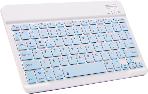 Ultra-Slim Bluetooth Keyboard Portable Mini Wireless Keyboard Rechargeable for Apple iPad iPhone Samsung Tablet Phone Smartphone iOS Android Windo...