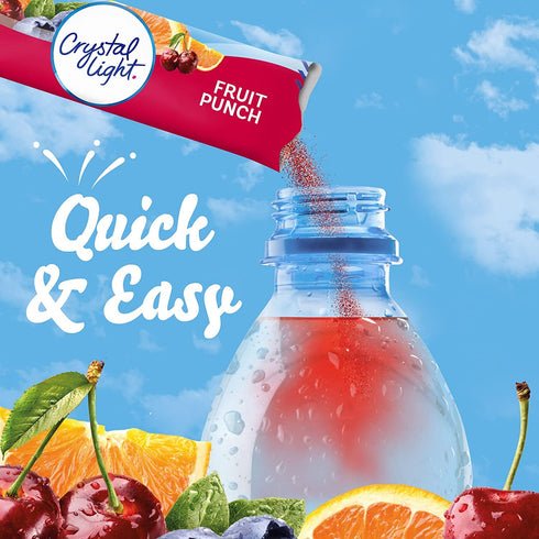 Crystal Light On The Go Fruit Punch Drink Mix, 10-Count Boxes (Pack of 6)...