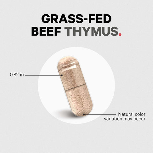 Codeage Grass Fed Beef Thymus Supplement Superfood, Freeze Dried, Non-Defatted, Desiccated Thymus & Liver Pills, Glandulars Meat, Pasture Raised B...