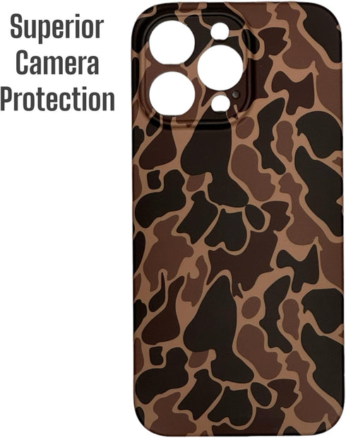 Camo Phone Case Compatible with iPhone 15 Pro Max, Duck Camo, Camouflage, Rugged, Outdoors, Gentleman, Classic, Vintage......