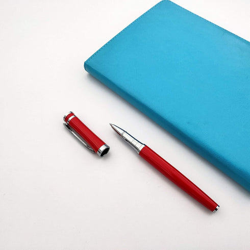 Metal Ballpoint Pen Business Signature Pen Gel Pen with Two Black Refills Nice Gift for Friends and Family (Red)......