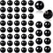50Pcs 10mm Black Buttons, Round Pearl Buttons, Earl Decorative Buttons, Buttons for Sewing, Sewing Buttons, Half Ball Pearl Buttons Round Shape Pe...