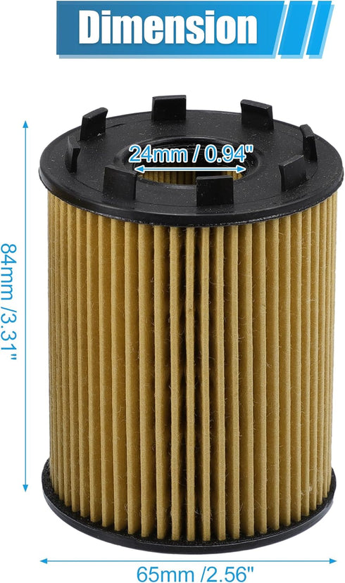 X AUTOHAUX 3pcs Engine Oil Filter with Seals No.68102241AA/73500049/71765460/71773176/6001073250 for KIA II 1.3L 2008-2018...