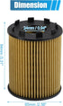 X AUTOHAUX 3pcs Engine Oil Filter with Seals No.68102241AA/73500049/71765460/71773176/6001073250 for KIA II 1.3L 2008-2018...