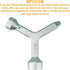 MKF2 Meter Curb Box Key - Fits Standard & Large Pentagon Bolts, Heavy-Duty Silver Shut Off Tool for Water Meter Box & Valve Key - 5.5 Inches...