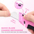 TOPLINE Retractable Pink Utility Knife, Retractable Pink Box Cutter, Blade Storage Design, 18-Piece SK5 Blades and a Dispenser Included (1 PACK(PI...