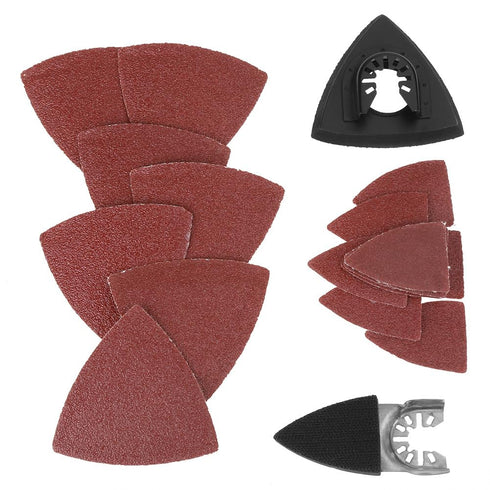 Oscillating Tool Sanding Pads Kit, Finger Triangle Sandpaper for Surface Sanding, Mechanical Maintenance Cleaning, Polishing, Deburring, 82 Pcs...