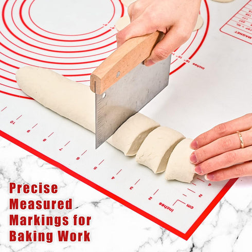 Large Silicone Baking Mat, 16" x 24" Pastry Mat Baking Mats Silicone for Rolling Out Dough Non Slip, Dough Mat Pie Crust Rolling Mat Fondant Mat O...