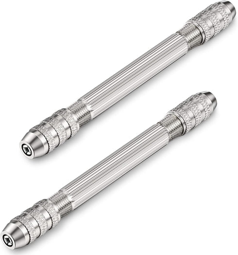 Double Ended Pin Vise DIY Hand Drill Pin Vise Resin Drill Wire Twisting Tools with Copper Collet Copper Drill Jewelry Making Tools for DIY Hairpin...