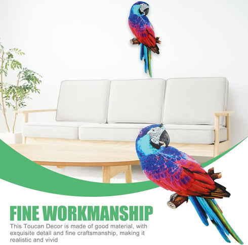 ARTIBETTER Large Metal Hornbill Wall Decor Tropical Bird Toucans Hanging Sculpture Metal Wall Art Pendant for Outdoor Patio Wall Fence Backyard Ga...