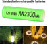4 Packs Ni-MH AA 2300mAh Rechargeable Batteries, 1.2V Double A High Capacity Pre-Charge Long Lasting for microphones,TV remotes,wireless mouse,key...