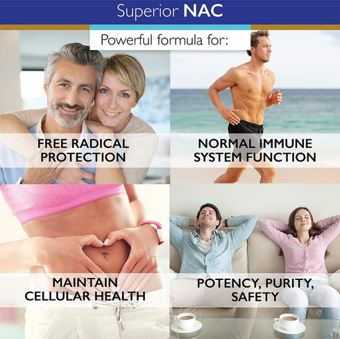 Superior Labs - NAC (N-Acetyl Cysteine) - Dietary Supplement with Selenium - 1,200mg, 150 vegetable capsules - Free Radical Protection - Normal Im...