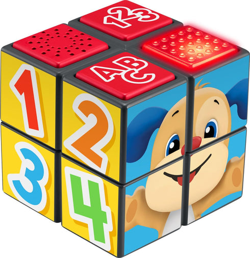 Fisher-Price Baby Learning Toy Laugh & Learn Puppy’s Activity Cube with Lights Music & Fine Motor Activities for Ages 9+ Months...