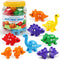 Matching Letters Counting Dinosaur Toys with Double-Sided ABC Alphabet Preschool Learning Uppercase Lowercase Sensory Sorting Educational Montesso...