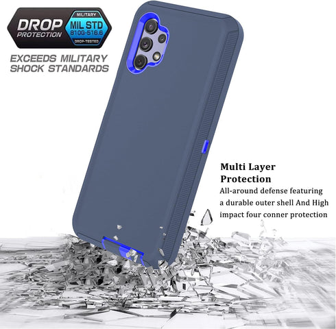 Galaxy A32 5G Case for Samsung Galaxy A32 5G Case Military Drop Shockproof Armor Heavy Duty Rugged 3 in 1 Protection Cover for Galaxy A32 5G Phone...