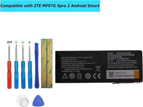 Li3863T43P6HA03715 Replacement Battery Compatible with ZTE MF97G Spro 2 Android Smart Projector with Toolkit...