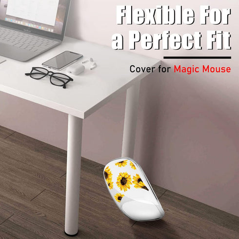 Cute Case Compatible for Apple Magic Mouse 1/2 with Flower Flora Design Thin Soft Silicone Clear TPU Non-Slip Apple Magic Mouse 1st and 2nd Genera...