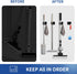 4PCS Broom and Mop Holder?Stainless Steel Waterproofing Broom and Mop Holder Wall Mountain, Adhesive Mop Holder with Hooks, Cleaning Supplies Orga...