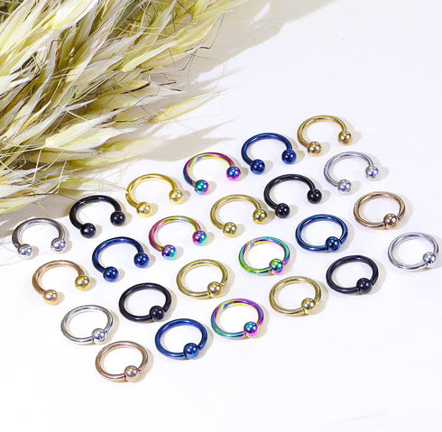 Kridzisw 14G Septum Nose Rings Eyebrow lip Rings Lobe Earrings Hoop 316L Surgical Steel Cartilage Helix Tragus Rook Daith Earrings Hoops Piercing ...