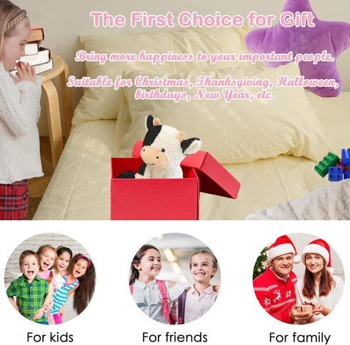 9" Cow Stuffed Animals Plush Soft Stuffed Cow Toy for Kids Girls Boys...