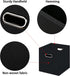 Black Foldable Storage Cubes Bins , Fabric Storage Box Cubes Organizer Baskets with Dual Handles for Home Organizer (Black)...