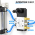 TAILONZ PNEUMATIC 1/4"NPT 5 Way 3 Position Air Hand Lever Operated Valve Pneumatic Solenoid Valve Manual Control Push-Pull 4H230-08C...