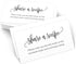 321Done Request a Recipe Card, Made in USA - 3.5x2 White, Modern Script - Little Share a Recipe Insert Card for Bridal Shower Game, Keepsake, Heav...