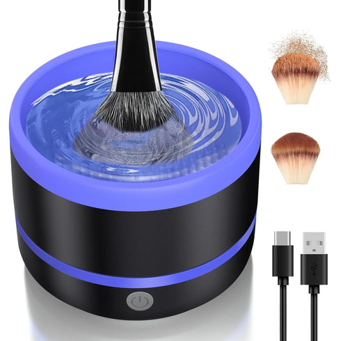 Upgraded Electric Makeup Brush Cleaner Machine,Makeup Brush Cleaner Tools USB Cosmetic Brush Cleaner Auto Spinner for Beauty Make up Brush Sets Li...